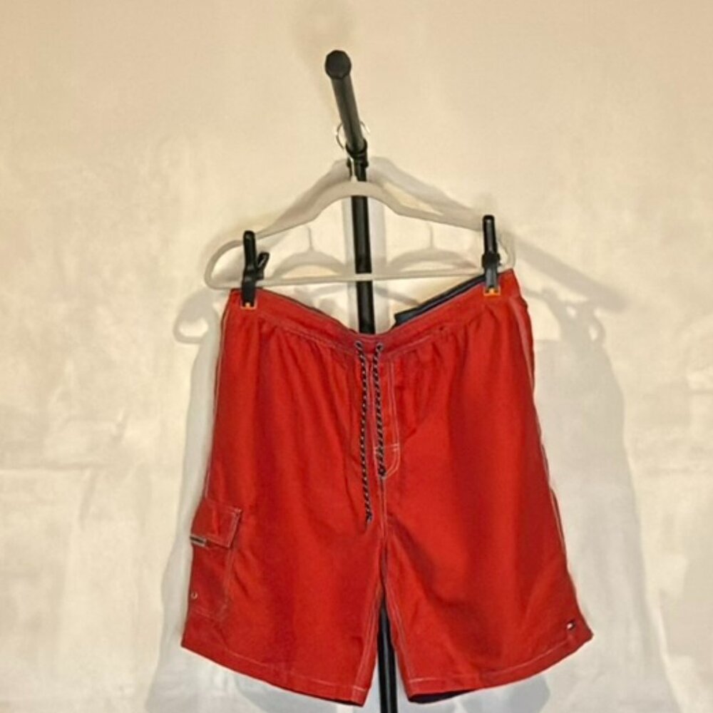 Tommy Hilfiger Swim Trunks | Red with Logo | Men’s XL | Like New